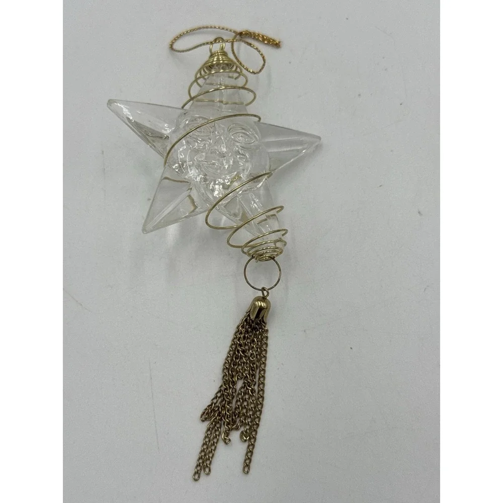 Acrylic Celestial Sun - Wrapped With Gold Wire Ornament Window Hanging